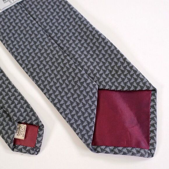 The Men's Store Gray‎ Silk Geometric Polyester Tie - Picture 5 of 6